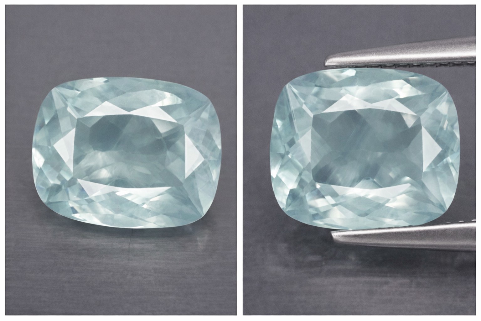Piedra preciosa de aguamarina natural certificada de lujo grande de 3,27 ct