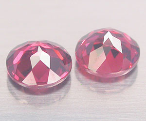 2,31 ct 2 piezas de piedras preciosas de granate rodolita naturales redondas a juego - 2
