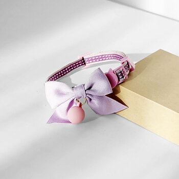 Katthalsband Rosett Lila Elegant 