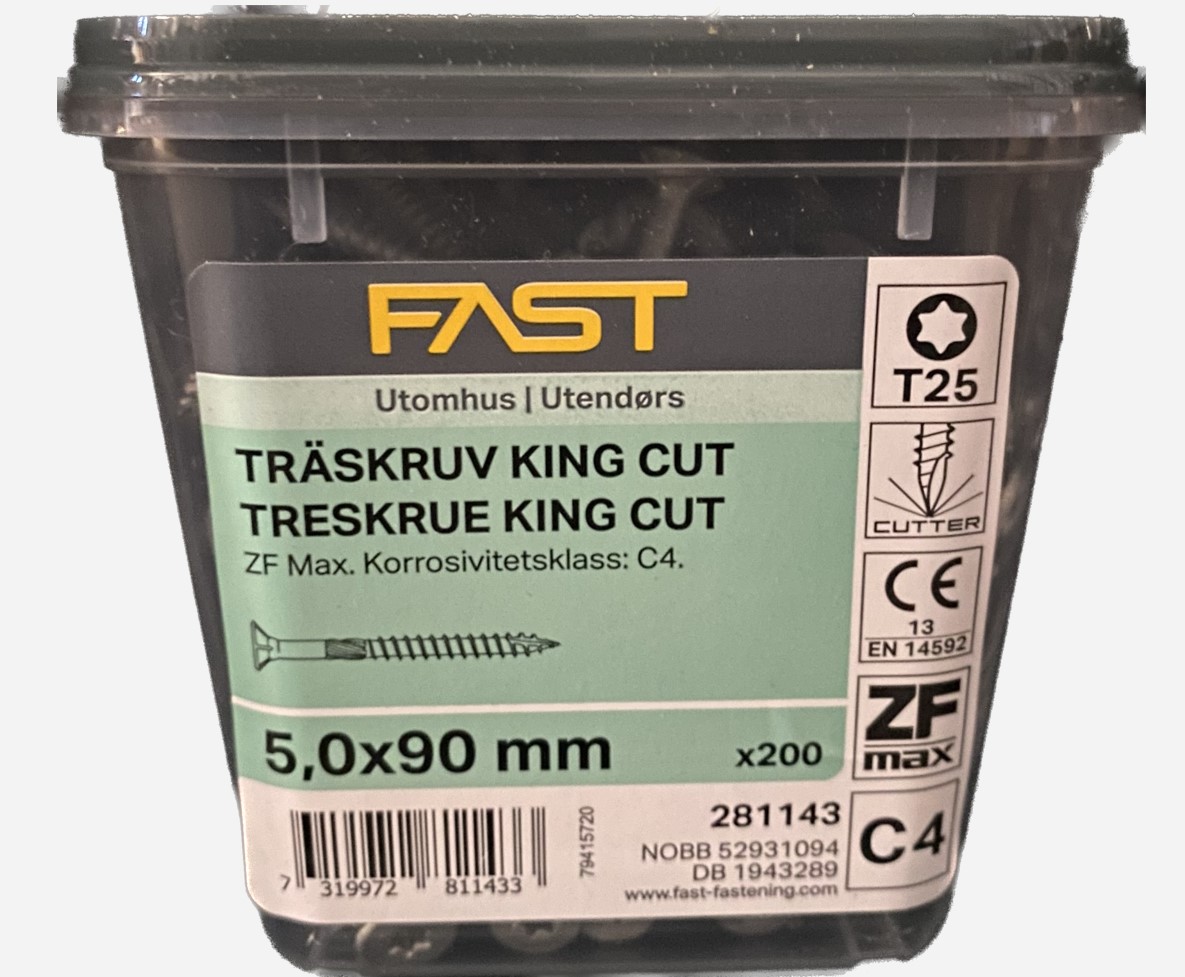 Träskruv TFT 5,0X90 ZFMAX BRK=200 Nettoprisad artikel - 2