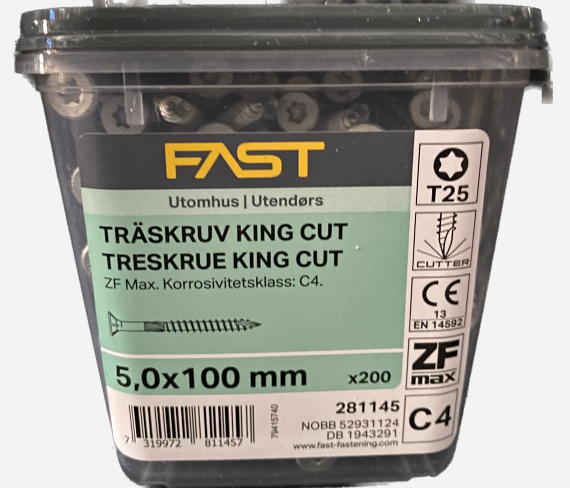 Träskruv TFT 5,0X100 ZFMAX BRK=200 Nettoprisad artikel - 2