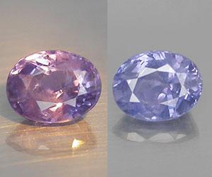 0.38 ct certified very rare natural untreated color change sapphire