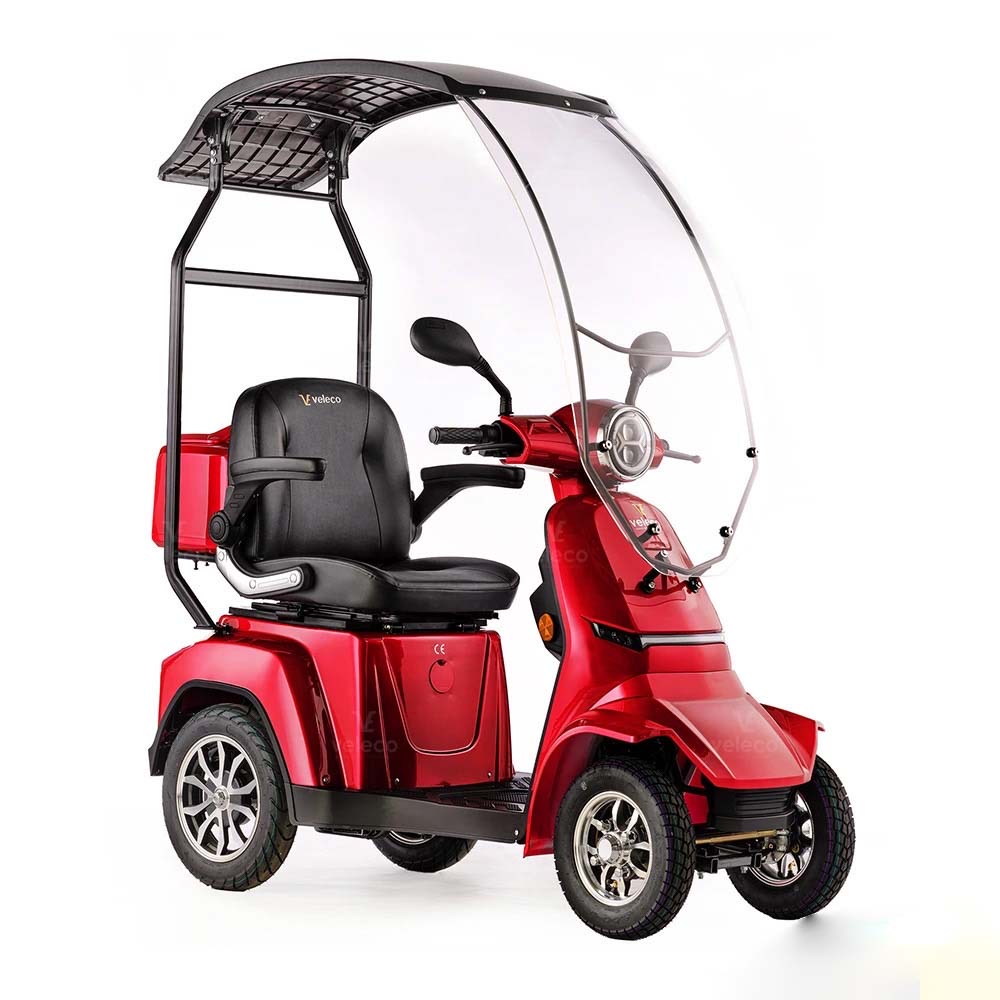 Promenadscooter_bäst_i_test_med_tak_röd_permobil_gravis_från_Inwistore