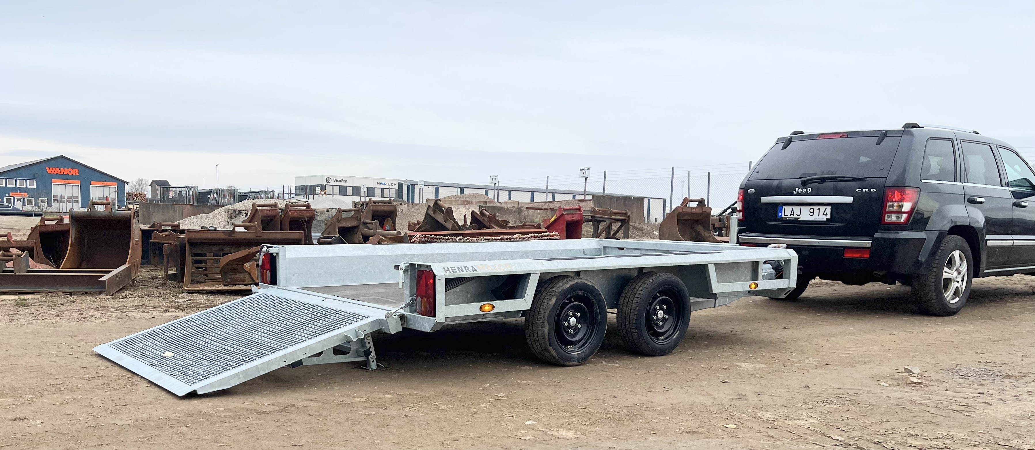 450 x 190 cm - Henra Maskintrailer - 2