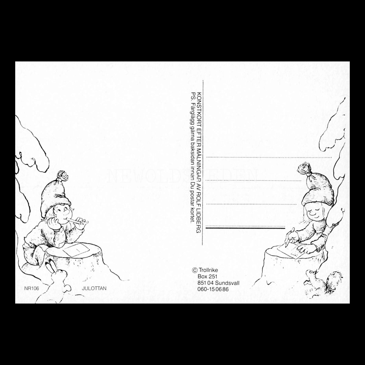 JULOTTAN No: 106 - Julkort Trollkort Rolf Lidberg - 916 - 2