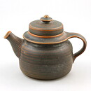 Göran Bäck (Kaarna 1961) Brown Sturdy Teapot with Relief Decor (2)