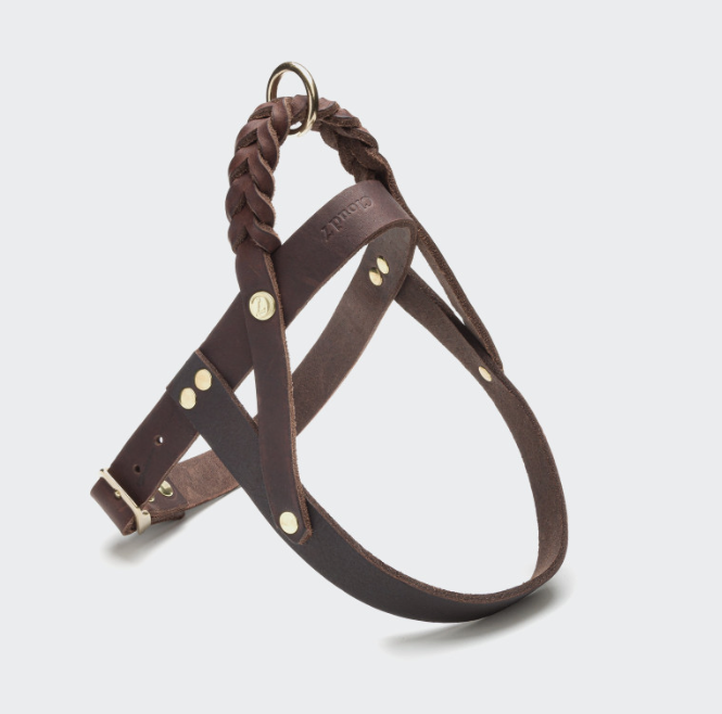 Cloud7 Dog Harness Central Park Saddle Brown Gold