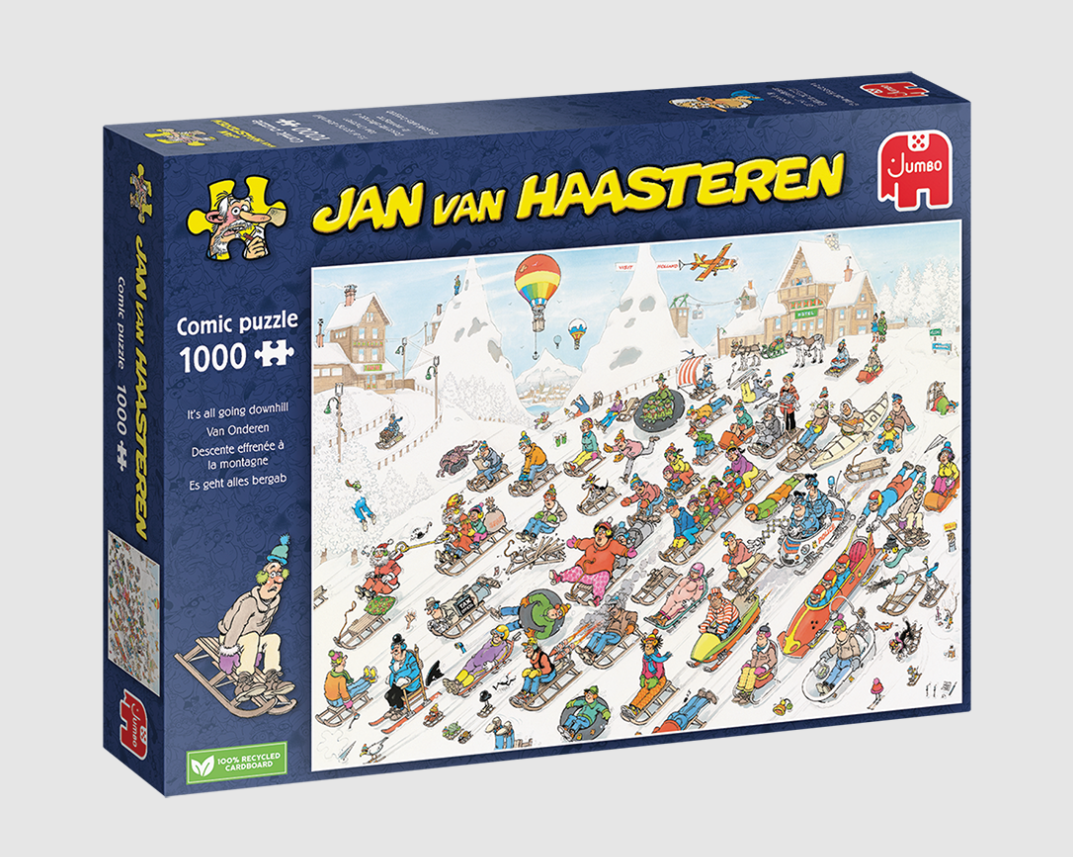 Jumbo Jan van Haasteren Comic puzzle It's all going downhill 1000 bitar