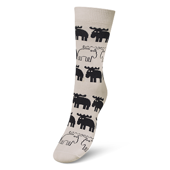 SOCKS MOOSE PASTEL BEIGE 36-40