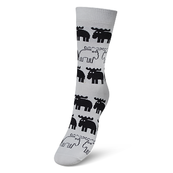 SOCKS MOOSE PASTEL GREY 36-40