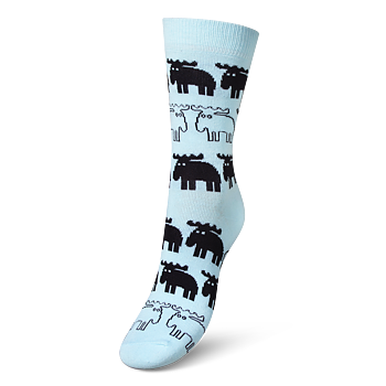 SOCKS MOOSE PASTEL BLUE 36-40