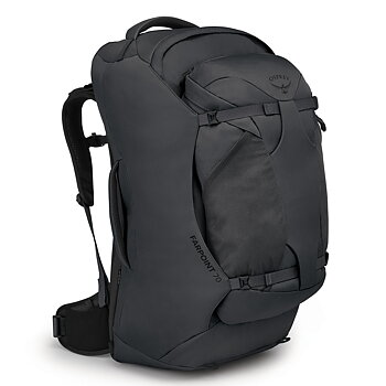 Reseryggsäck - OSPREY Farpoint 70 Tunnel Vision Grey