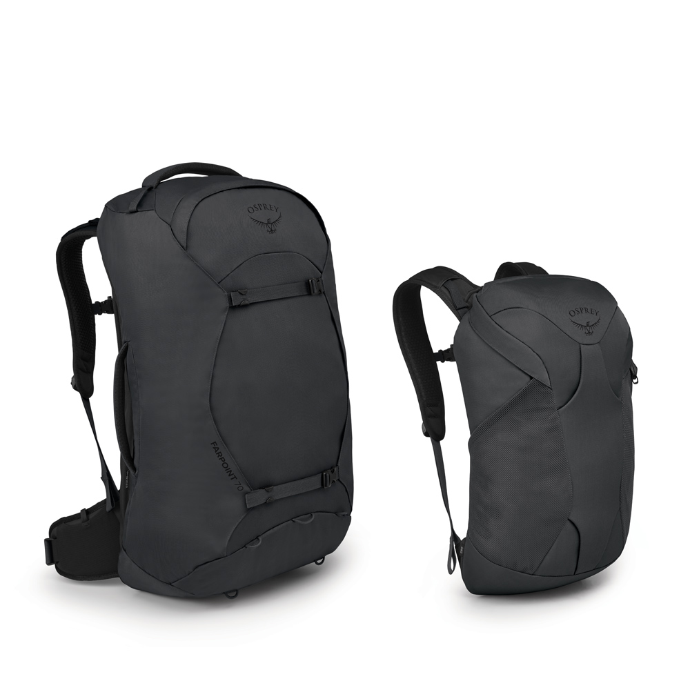 Reseryggsäck - OSPREY Farpoint 70 Tunnel Vision Grey - 2