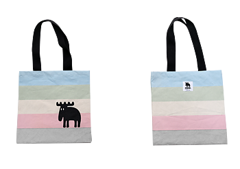 CANVAS BAG RECYCLE PRINTED FABRIC STRIPED