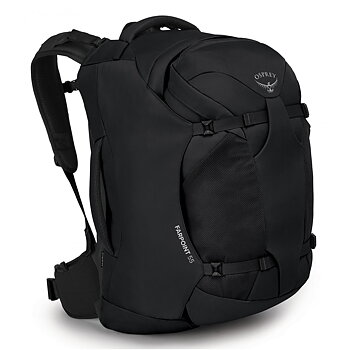 Reseryggsäck - OSPREY Farpoint 55 Black
