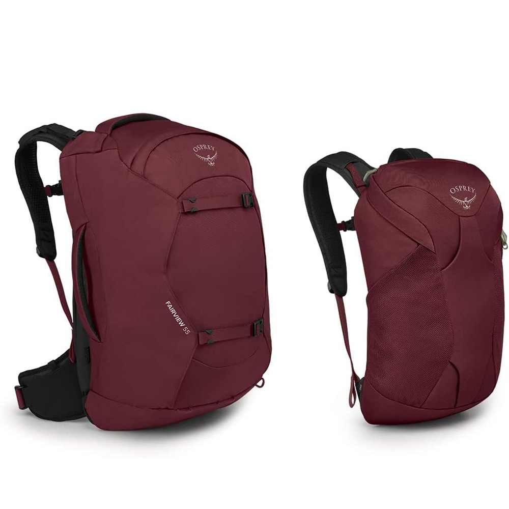 Reseryggsäck - OSPREY Fairview 55 Zircon Red - 2