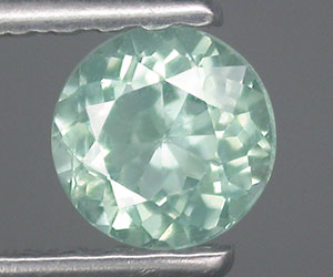 Hermosa piedra preciosa de apatita azul paraiba natural redonda de 0,31 quilates de 4,4 mm