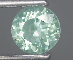 Hermosa piedra preciosa de apatita azul paraiba natural redonda de 0,31 quilates de 4,4 mm