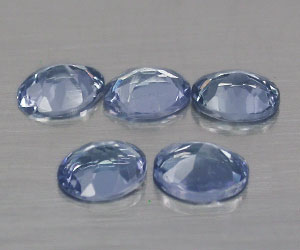 5 piezas de piedras preciosas de tanzanita naturales raras y genuinas con un peso total de 0,90 ct - 2