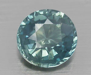 0,55 ct lujosa piedra preciosa de zafiro azul verde azulado rara redonda de 4,7 mm - 3