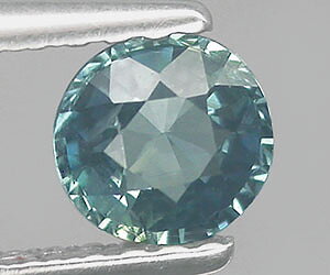 0.55 ct luxurious 4.7 mm round rare natural teal blue sapphire gemstone