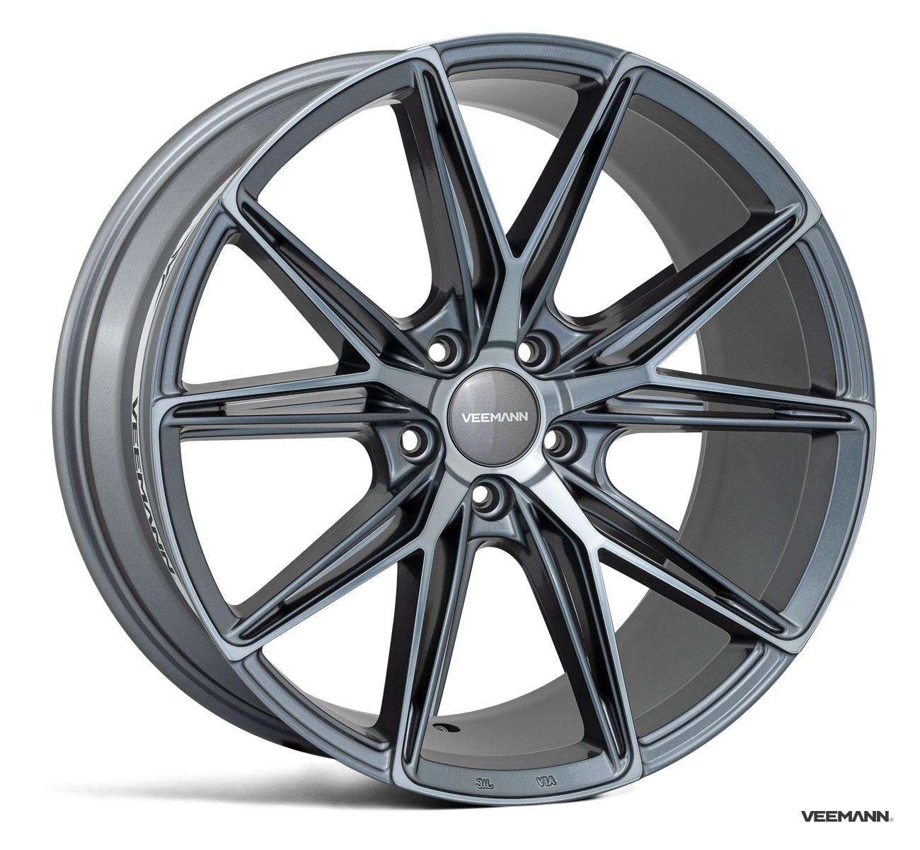 19" Veemann V-FS49 Graphite smoke machined 5/120