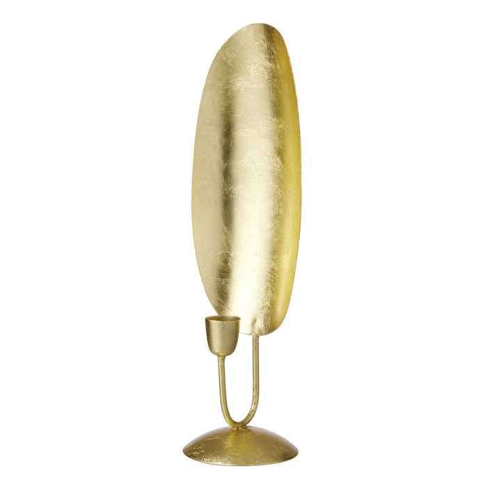 Candlestick - Gold - Oval - 45x14 cm - 6