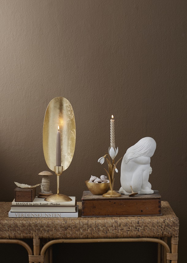 Candlestick - Gold - Oval - 45x14 cm - 2