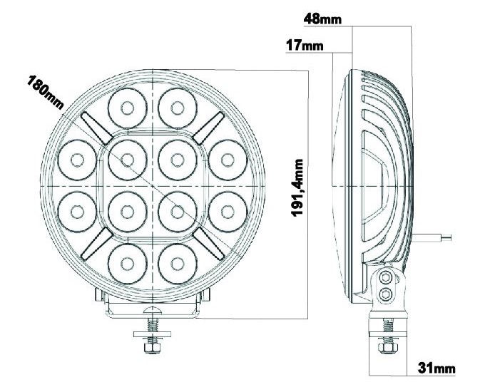Extraljuspaket 3-Pack Ledson Pollux7+ PB med hållare och kablage - 2