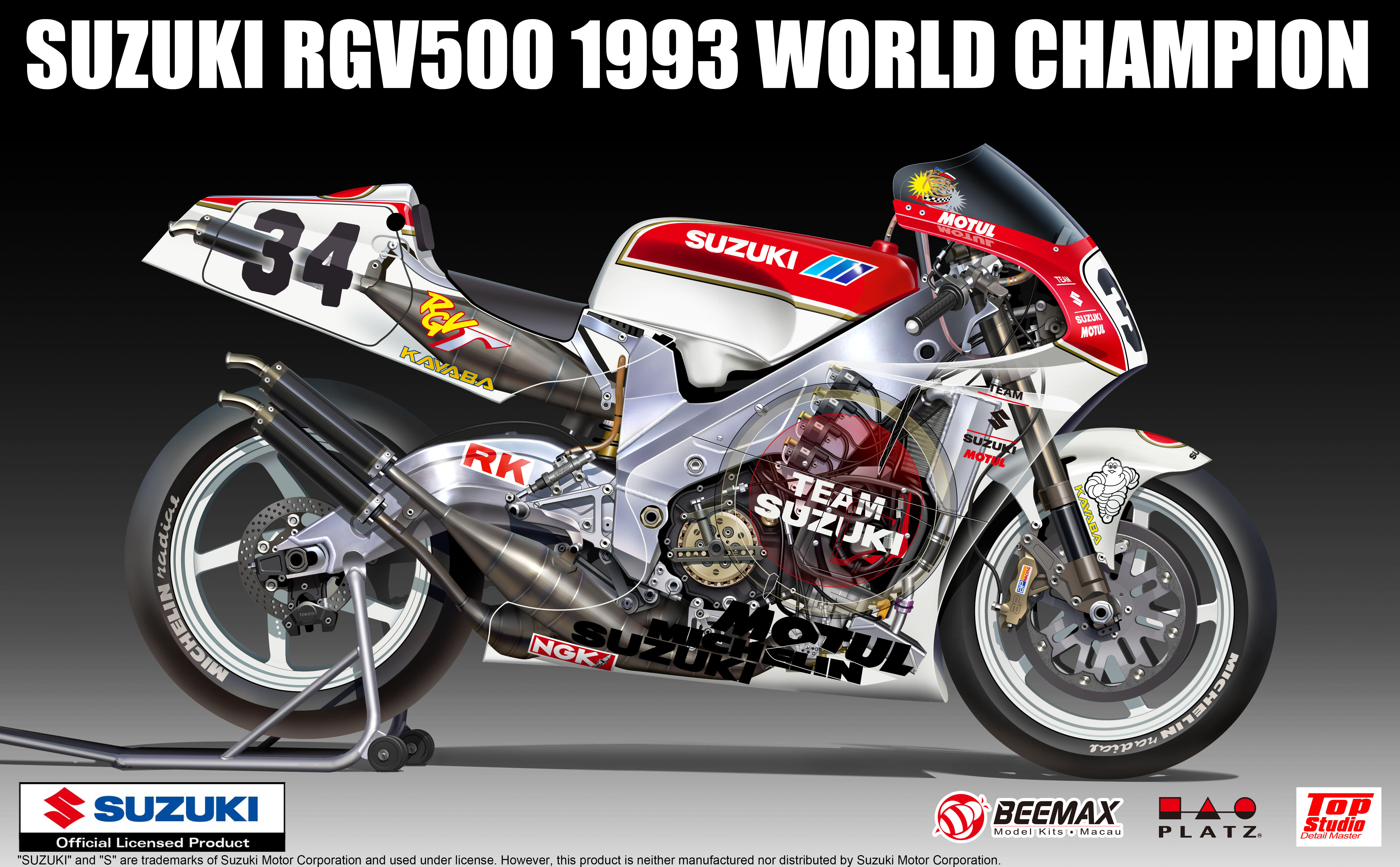 1/12 Suzuki RGV 500 World Champion 1993