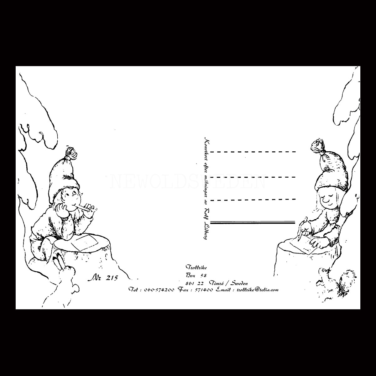 TOMTEN KOMMER No: 215 - Julkort Trollkort Rolf Lidberg - 916 - 2
