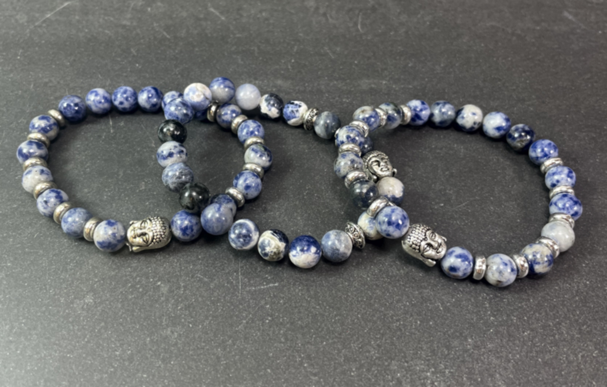Sodalit Buddha Armband 