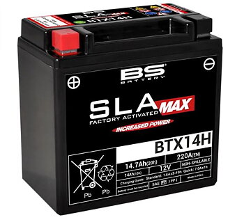 MC/ATV Batteri 12V 14Ah BS Battery SLA Max BTX14H – AGM HD