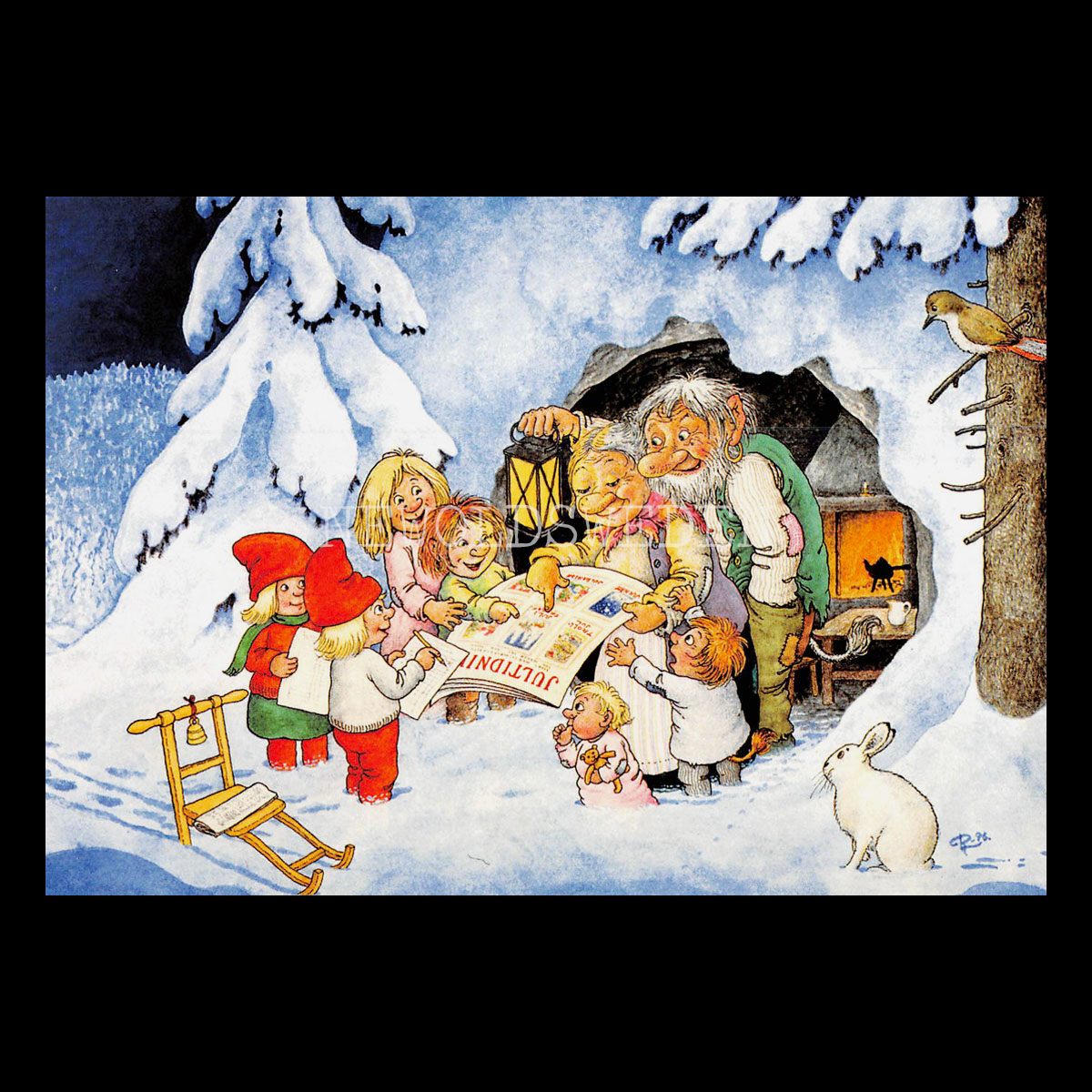 KÖP JULTIDNINGAR No: 216 - 60216 - Julkort Trollkort Rolf Lidberg - 915