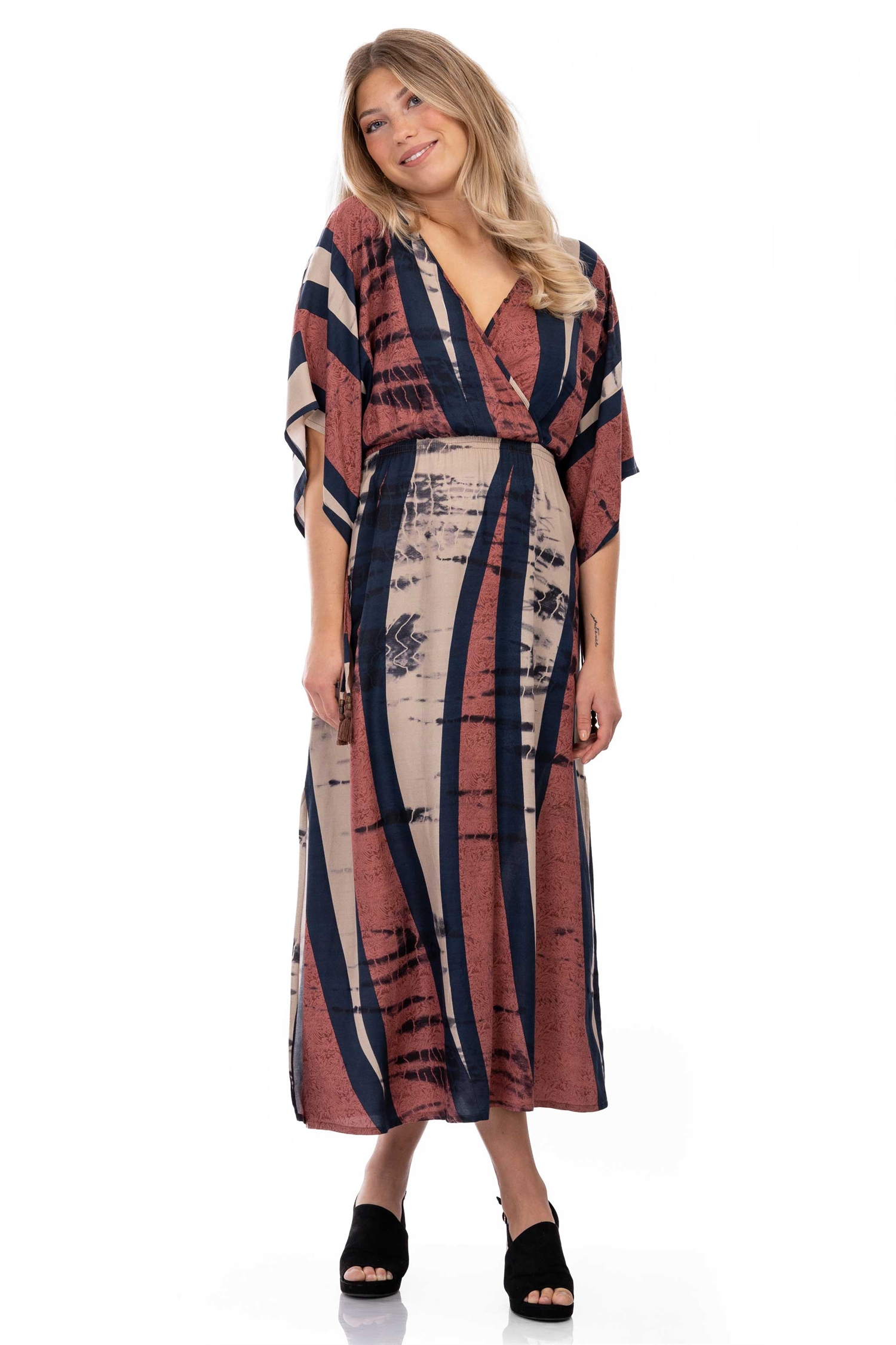 HAVANNA DRESS HENNA ROSE/ASPHALT/SAND
