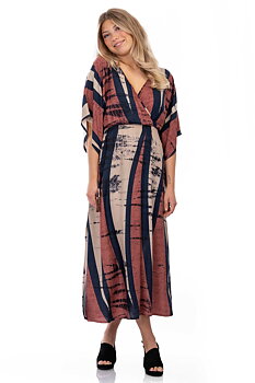 HAVANNA DRESS HENNA ROSE/ASPHALT/SAND