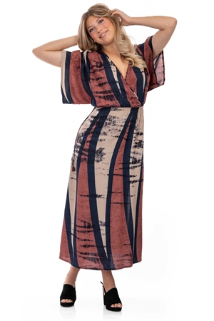 HAVANNA DRESS HENNA ROSE/ASPHALT/SAND - 4