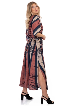 HAVANNA DRESS HENNA ROSE/ASPHALT/SAND - 2