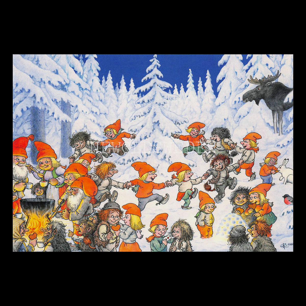 JULFESTEN No: 218 - Julkort Trollkort Rolf Lidberg - 918
