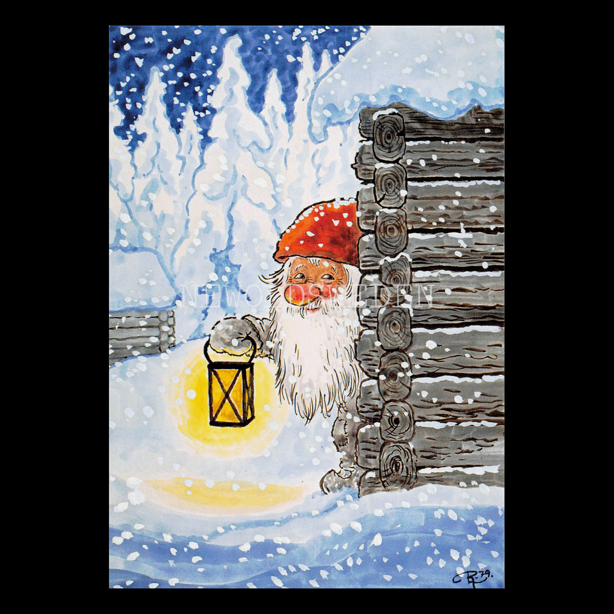 HUSTOMTEN No: 258 - 60258 - Julkort Trollkort Rolf Lidberg - 915