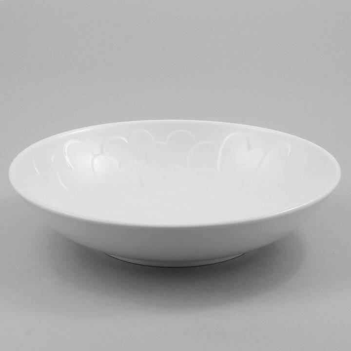 ゲルトルート・レーネグレン  Capriシリーズ  葉の装飾  白いボウル  25cm 1936年