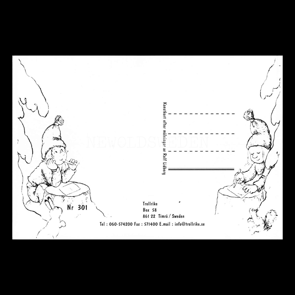GRÖTDAX 301 - Julkort Trollkort Rolf Lidberg - 915 - 2