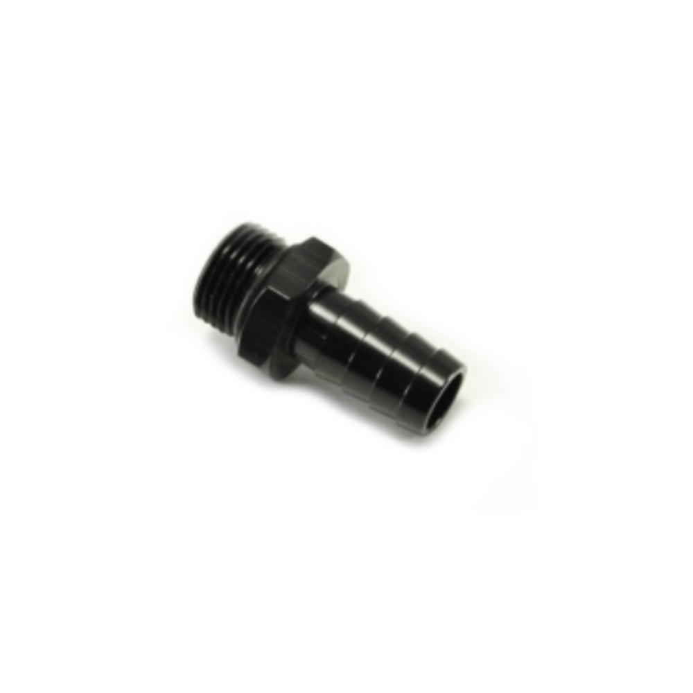 M12x1.5 till 8 mm slang, svart
