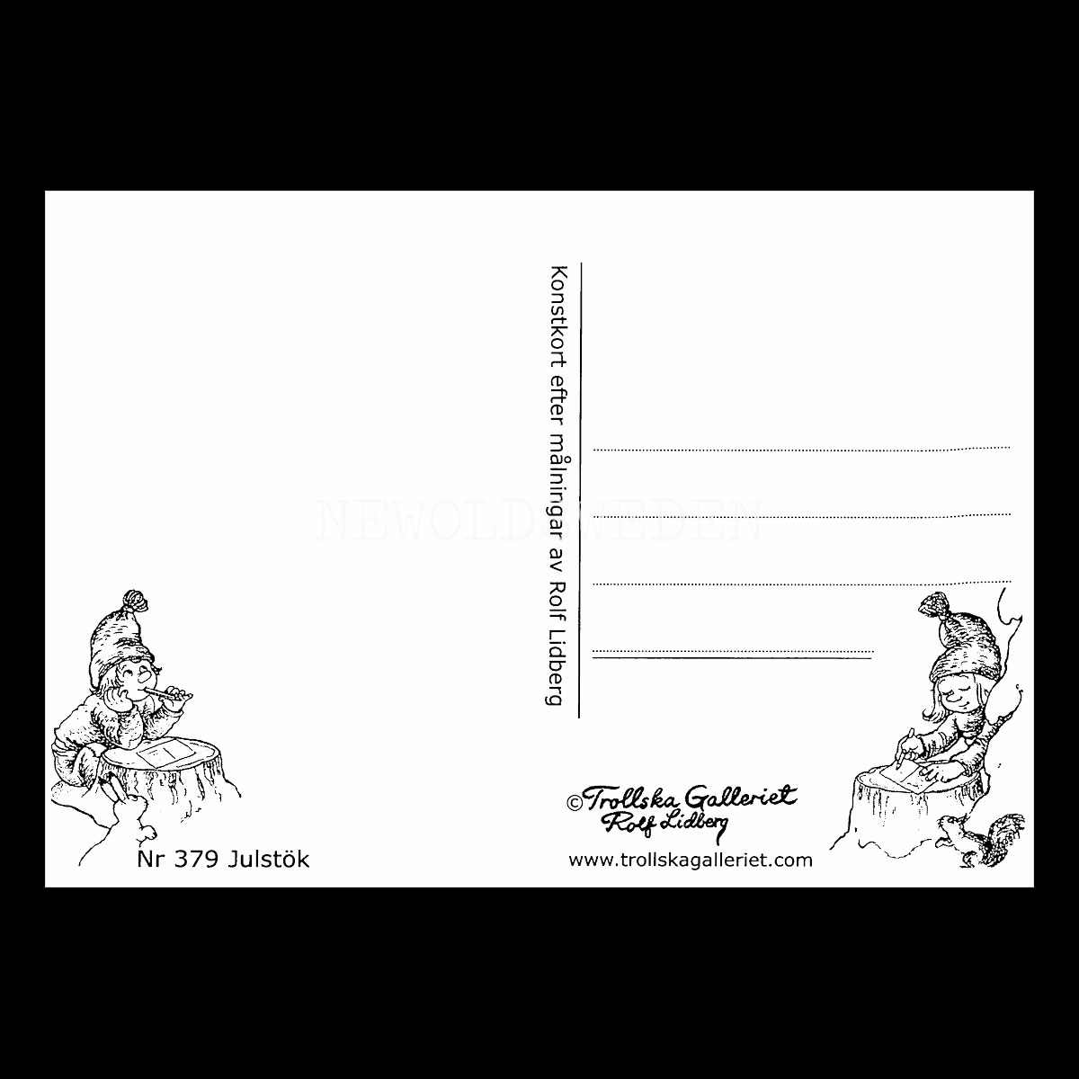 JULSTÖK No: 379 - Julkort Trollkort Rolf Lidberg - 918 - 2