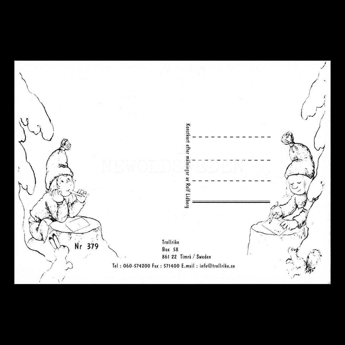 JULSTÖK 379 - Julkort Trollkort Rolf Lidberg - 915 - 2
