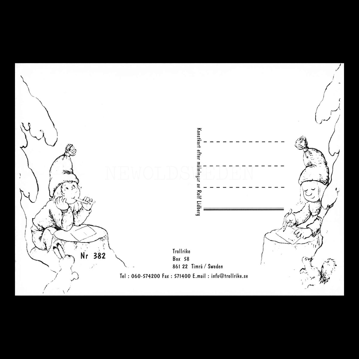 TOMTEFAR BERÄTTAR No: 382 - Julkort Trollkort Rolf Lidberg - 916 - 3