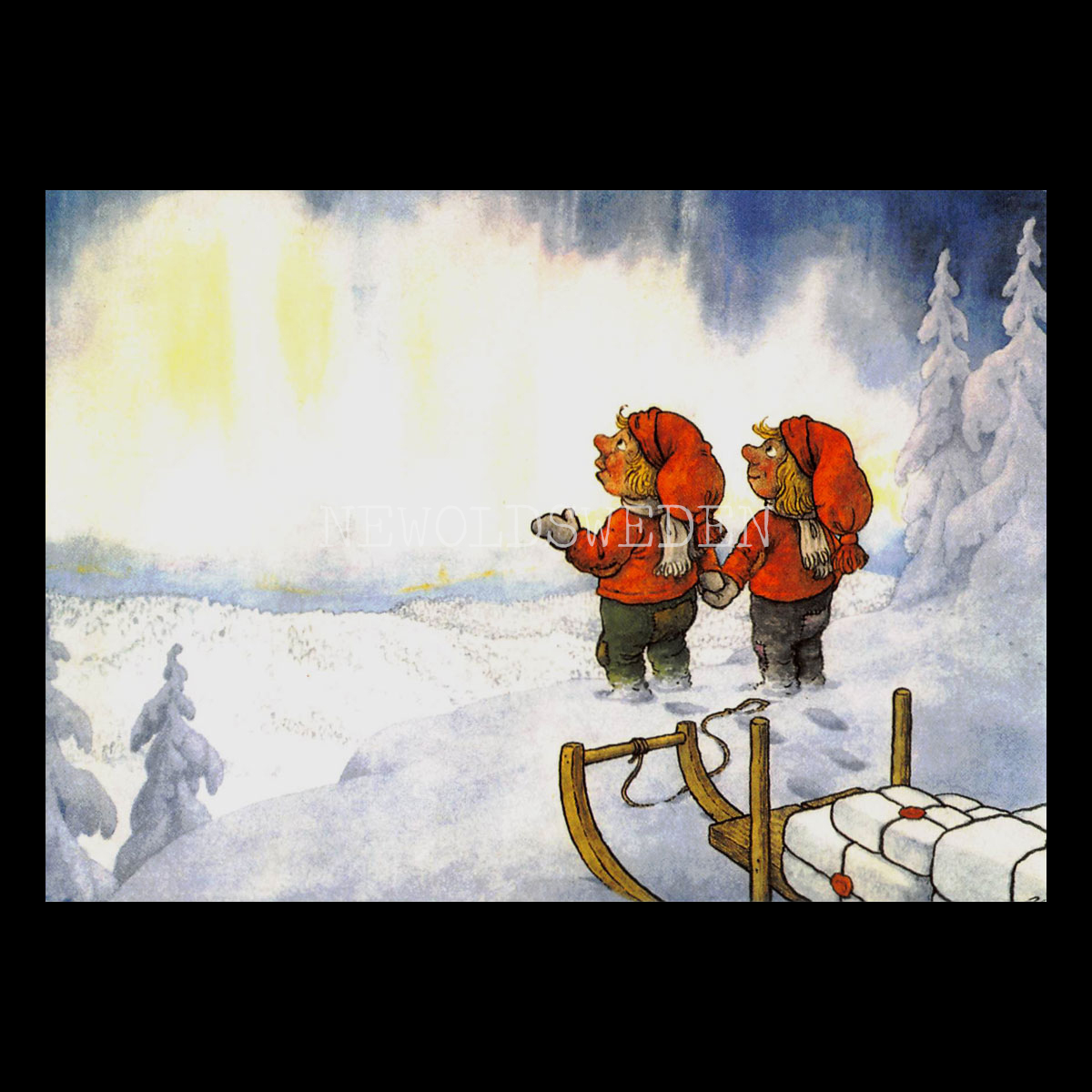 NORRSKEN 384 - Julkort Trollkort Rolf Lidberg - 915
