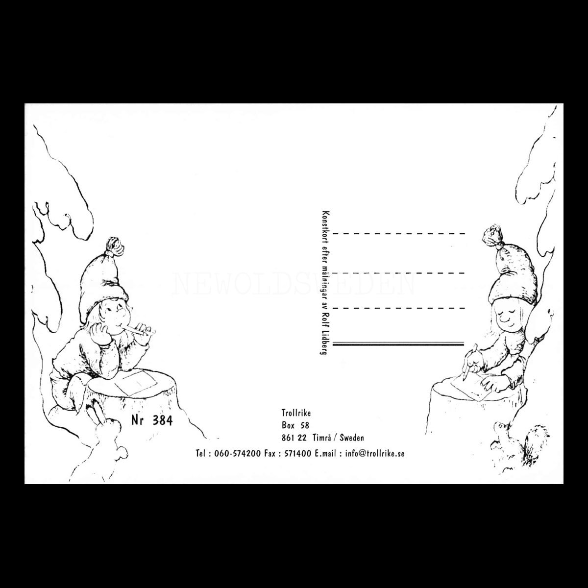 NORRSKEN 384 - Julkort Trollkort Rolf Lidberg - 915 - 2
