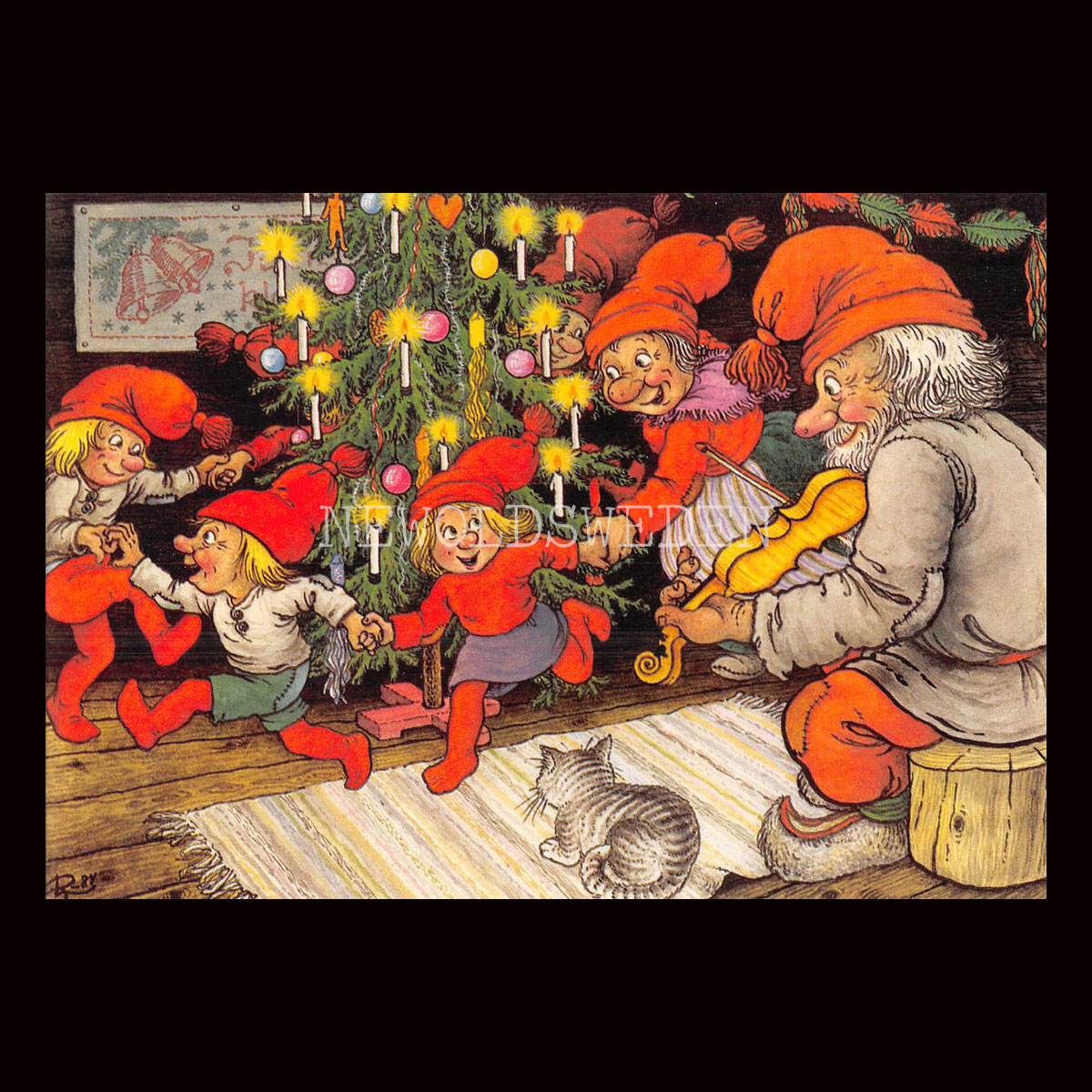 JULGLÄDJE No: 387 - Julkort Trollkort Rolf Lidberg - 918