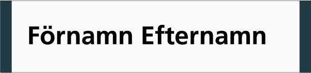 Printad magnetmatta: Endast namn, 1 rad